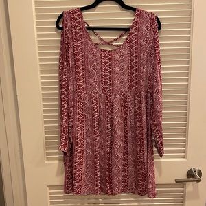 Red long sleeve dress